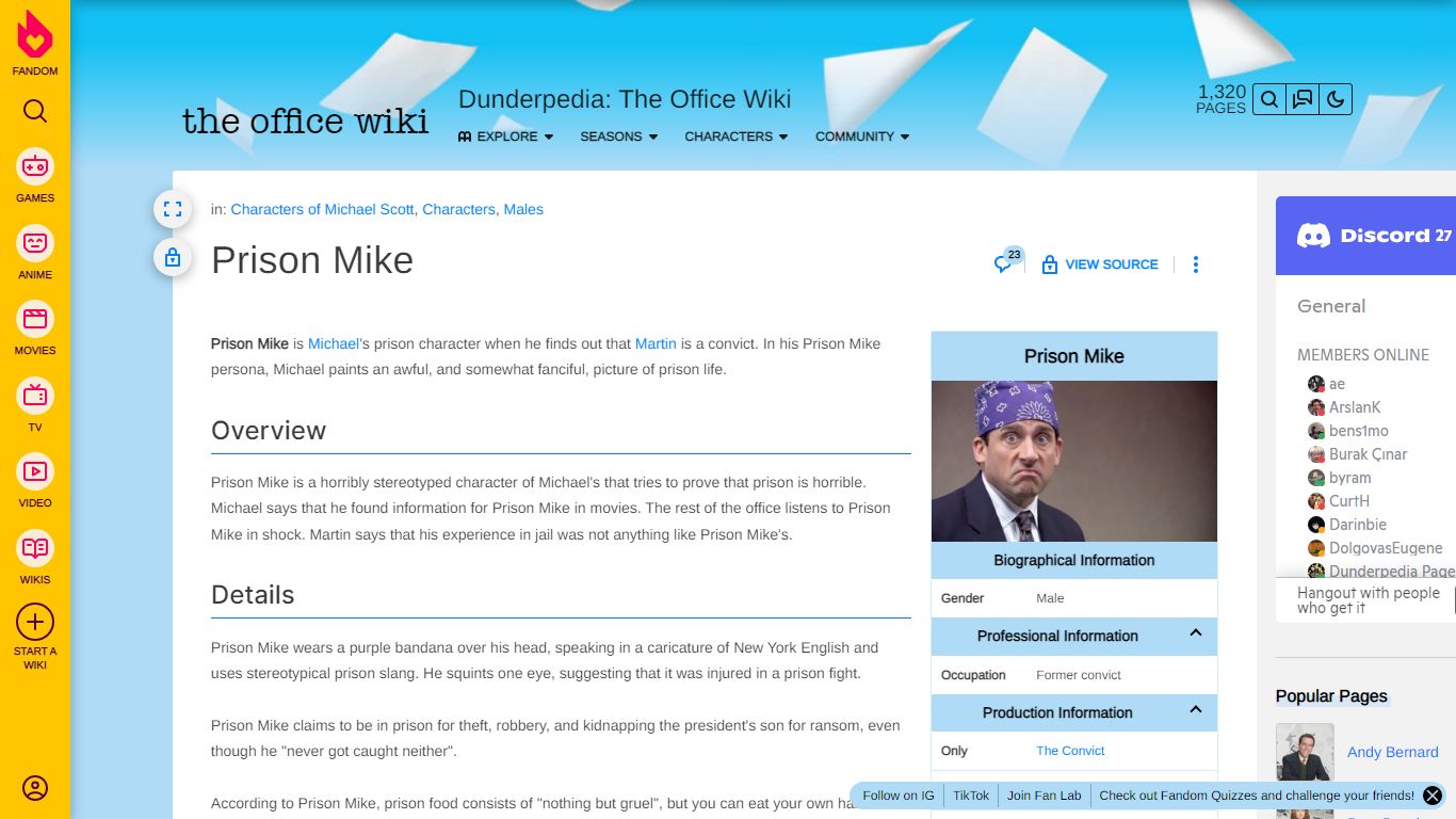 Prison Mike | Dunderpedia: The Office Wiki | Fandom