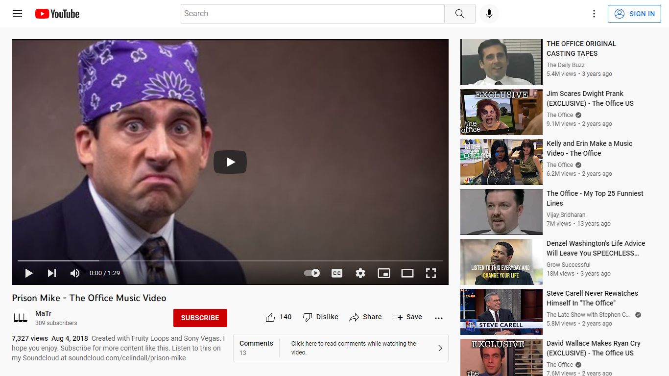 Prison Mike - The Office Music Video - YouTube